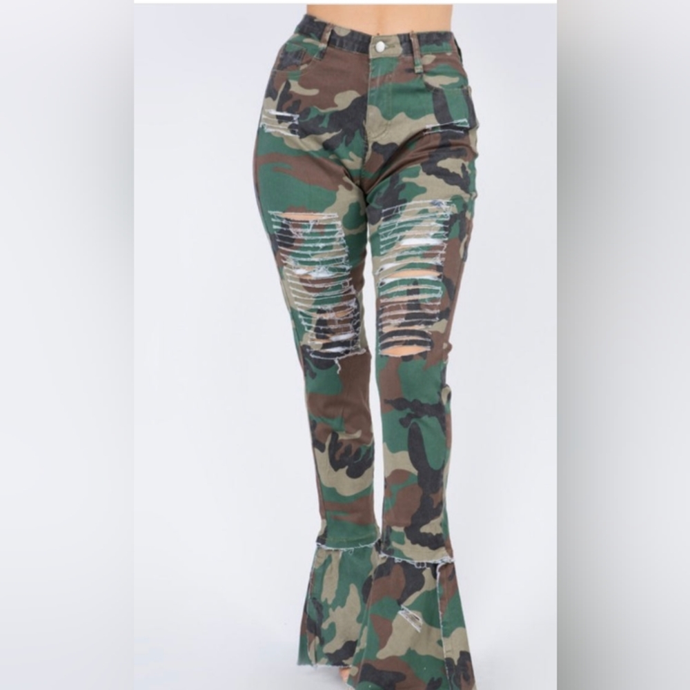 Camouflage Bell-bottoms